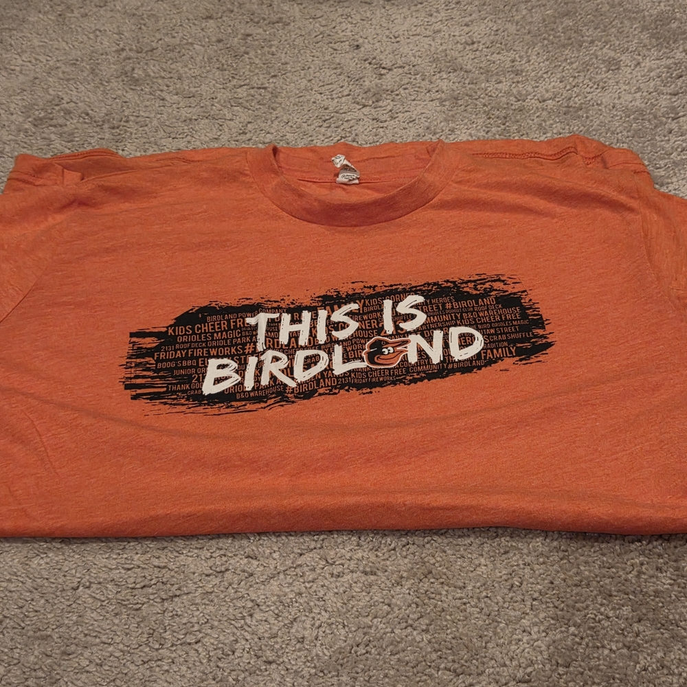 Orange Birdland T-Shirt for Bird Lovers